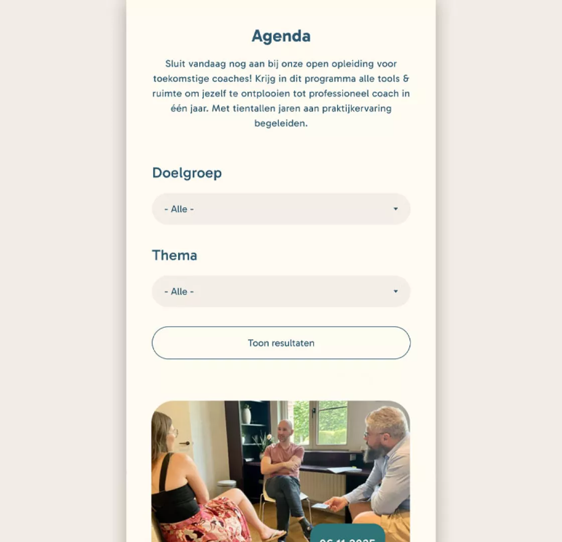 Mockup mobile Coaching The Shift