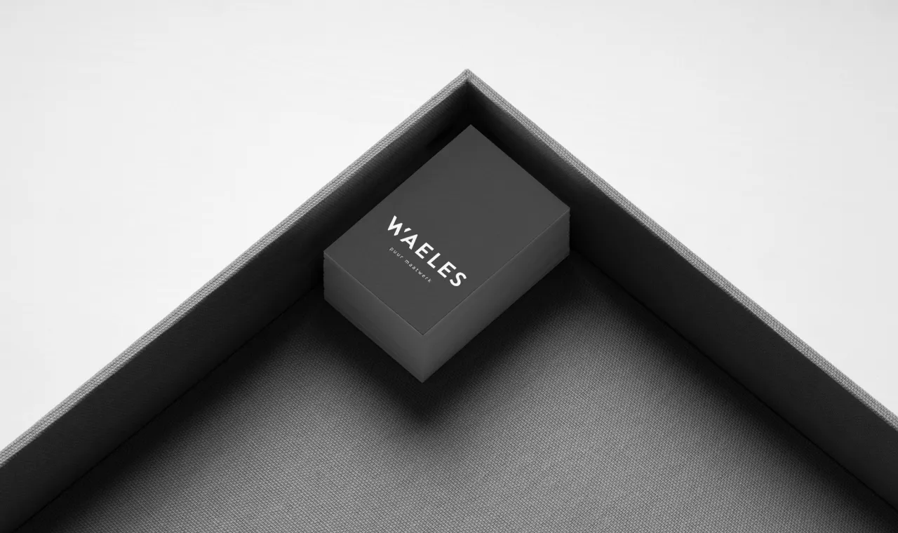 Waeles mockup van een visitekaartje