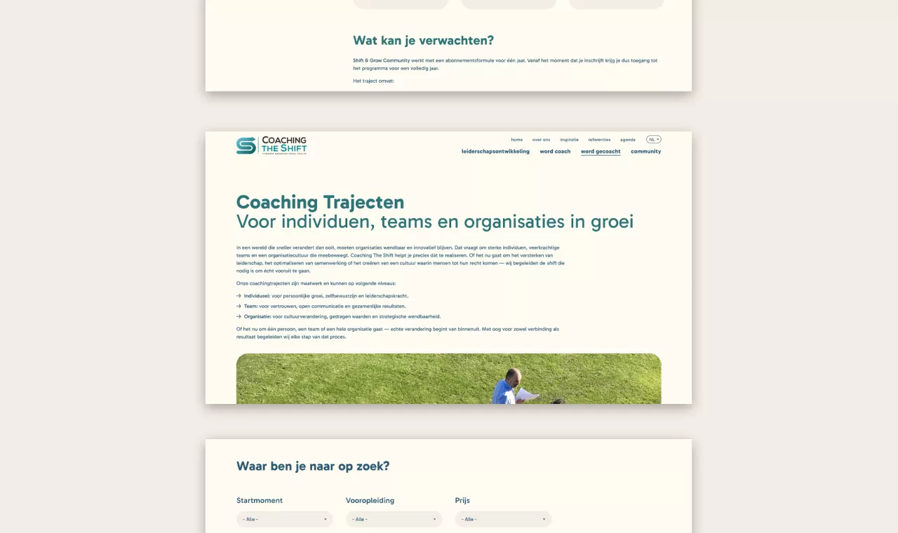 Mockup website desktop