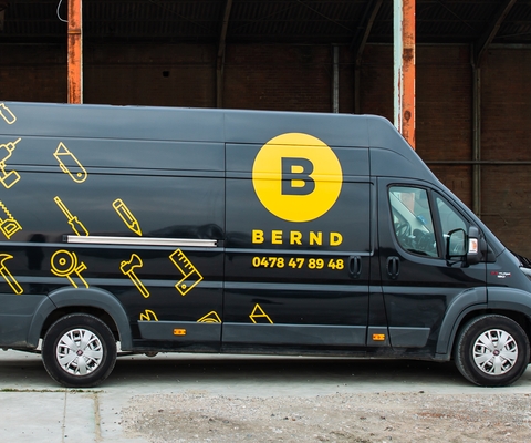 Bernd - belettering bestelwagen - ikoon tielt