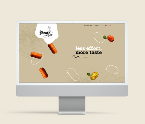 Website The Potato Chef op grijze mac