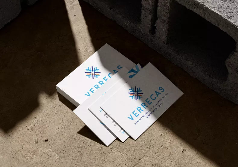 Verrecas mock up van visitekaartjes