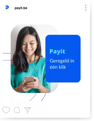 Instagram post in payit stijl met quote en foto