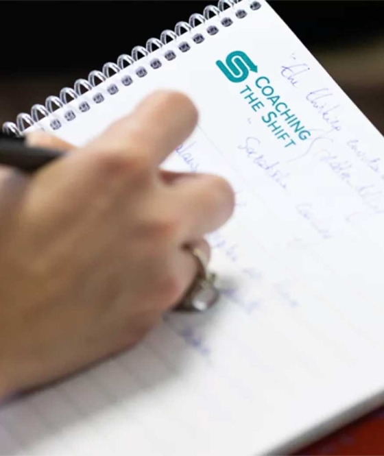 Blocknote coaching the shift